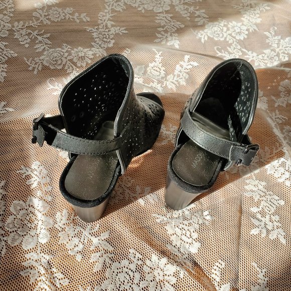 Maddison Womens Leather Heels, Black - Picture 5 of 7